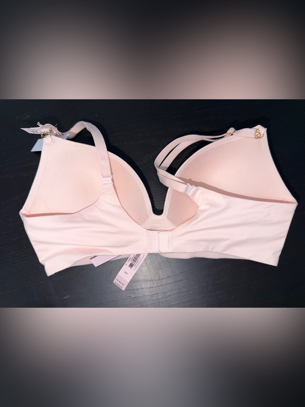 New Victoria's Secret Love Cloud Wire-Free Push-Up Bra NWT 34C Light Pink - Picture 3 of 4